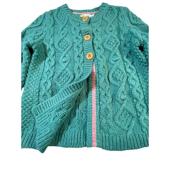 Mini Boden Girl's Brook Blue Cable Cardigan SIZE-9-10Y - Picture 8 of 9